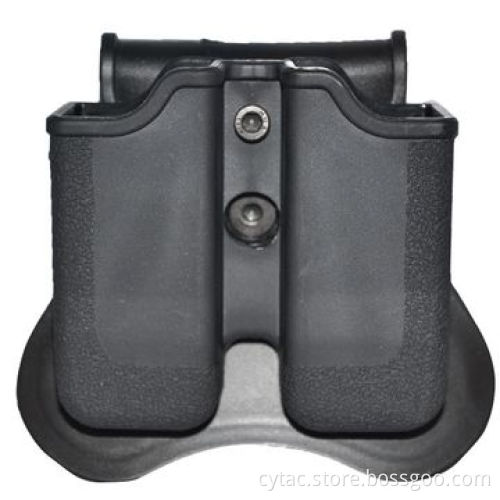 Police Military Equipment Double Magazine Holder for Taurus 24/7, Made of Black Polymer